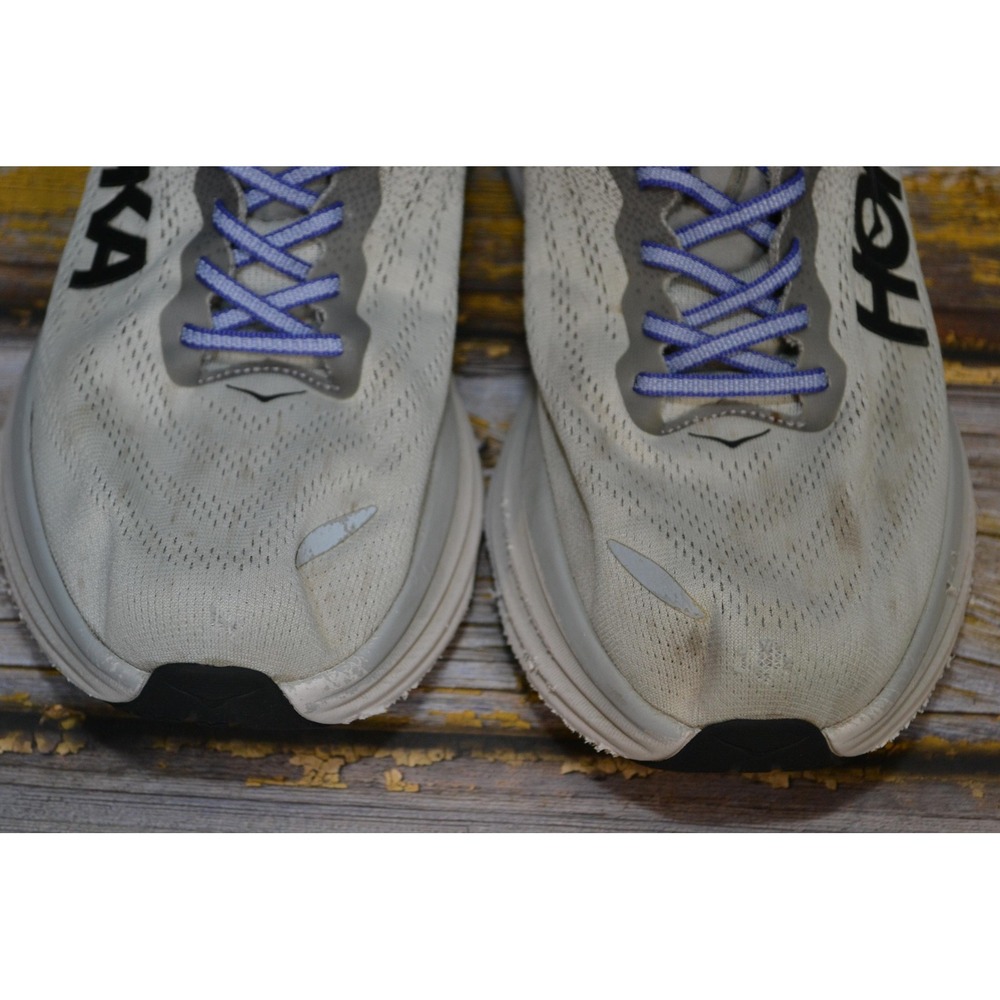 Hoka One One Bondi 8 Shoes Mens 13 2E Wide Gray Road Running Sneakers 1127953 - Picture 3 of 16